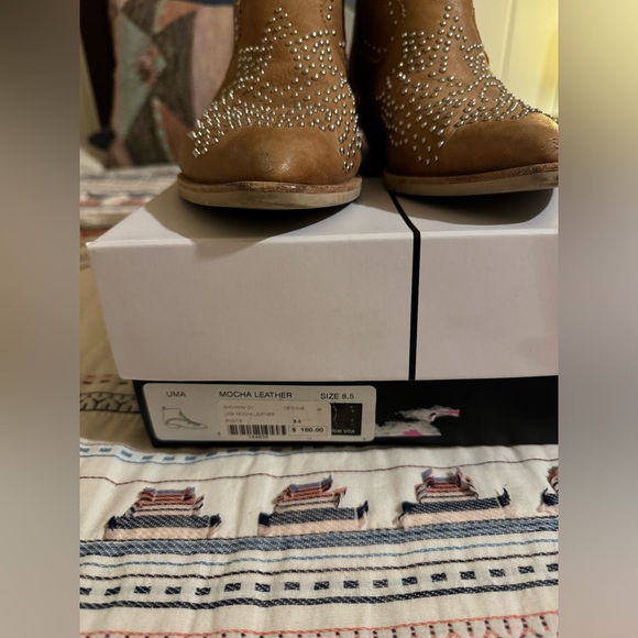 Dolce Vita Uma Mocha Leather bootie w/ studs size 8.5 - Picture 5 of 6